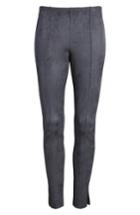 Women's Zeza B By Hue Side Slit Faux Suede Leggings - Grey