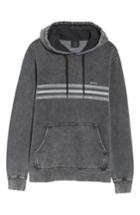 Men's Rvca Seven Stripe Fleece Hoodie - Black