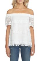 Women's 1.state Off The Shoulder Lace Blouse - White