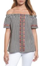 Women's Thml Embroidered Off The Shoulder Top - Black