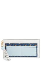 Women's Tory Burch Colorblock Leather Wallet - Blue