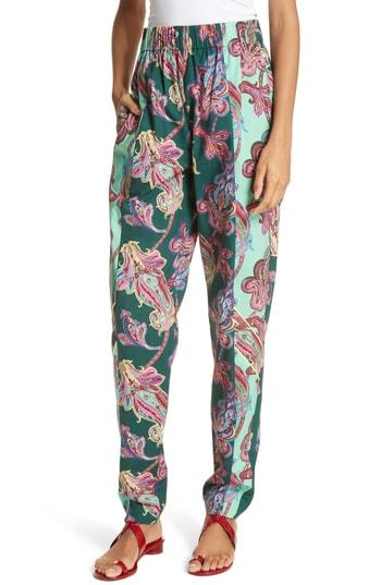 Women's Tibi Paisley Pants, Size - Green