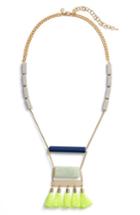 Women's David Aubrey Uma Neon Tassel Statement Necklace