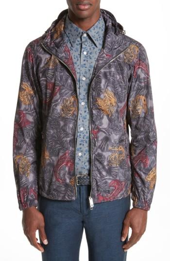 Men's Burberry Harland Classic Fit Hooded Jacket - Blue
