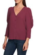 Women's 1.state Puff Sleeve Blouse - Purple