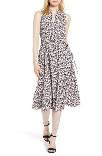 Women's Anne Klein Floral Drawstring Dress - Grey