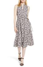 Women's Anne Klein Floral Drawstring Dress - Grey