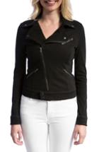 Women's Liverpool Jeans Company New Moto Stretch Cotton Jacket - Black