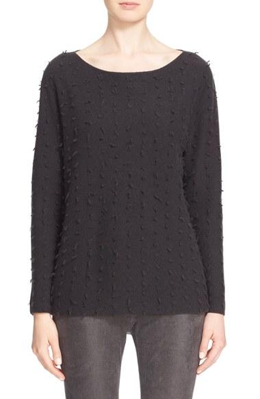 Women's Fabiana Filippi Fringe Trim Cashmere Sweater