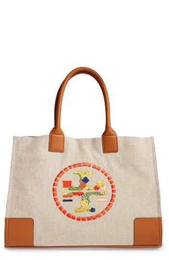 Tory Burch Logo Tote - Beige