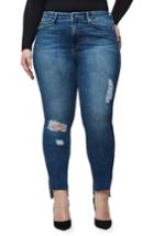 Women's Good American Good Waist Stagger Hem Jeans - Blue