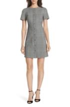 Women's Theory Snap Front Plaid Dress, Size - Grey