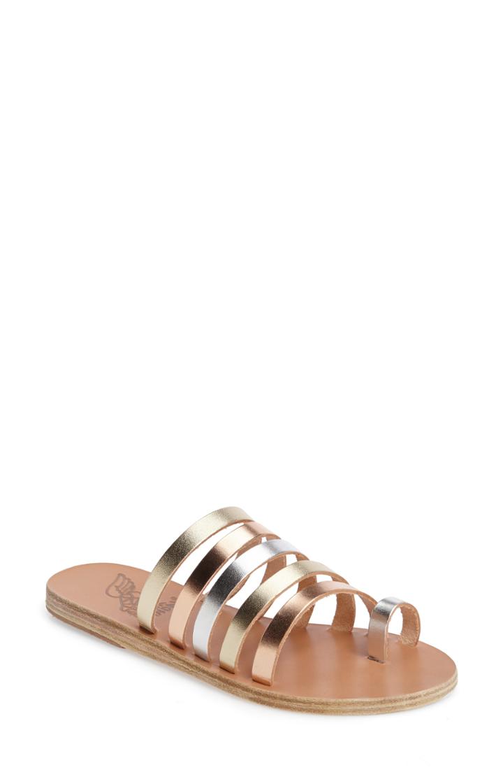Women's Ancient Greek Sandals Niki Slide Sandal Us / 39eu - Metallic