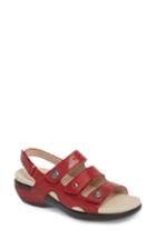 Women's Aravon Three Strap Sandal B - Red