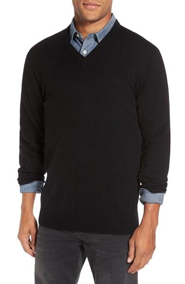 Men's Rodd & Gunn 'invercargill' Wool & Cashmere V-neck Sweater - Black