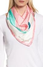 Women's Kate Spade New York Alligator Square Silk Scarf, Size - Ivory