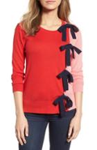 Women's Halogen Bow Front Sweater - Red