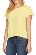 Women's Cece Crepe Flutter Sleeve Blouse - Yellow