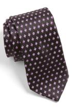 Men's Ted Baker London Geometric Silk Tie, Size - Black