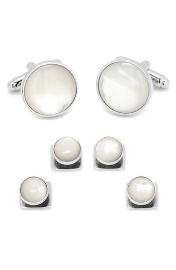Men's Cufflinks, Inc. Mother Of Pearl Cuff Link & Stud Set