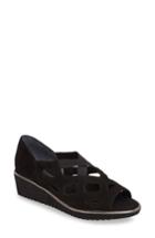 Women's J. Renee Valent Cut Out Wedge Sandal B - Black