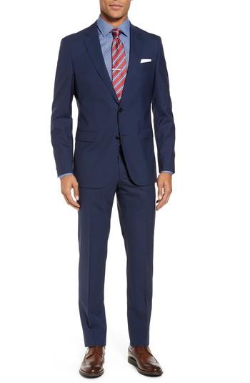 Men's Boss Novan/ben Trim Fit Check Wool Suit