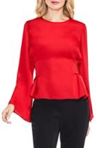 Women's Vince Camuto Bell Sleeve Side Lace-up Blouse - Red