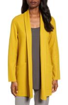 Petite Women's Eileen Fisher Boiled Wool Jacket, Size P - Yellow