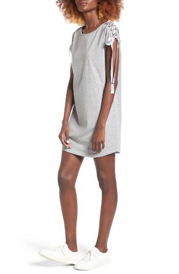 Women's Sincerely Jules Lace-up Shoulder Sweatshirt Dress