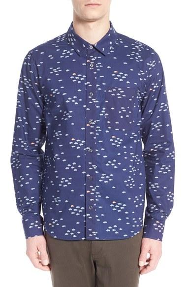 Men's Michael Stars Trim Fit Print Sport Shirt