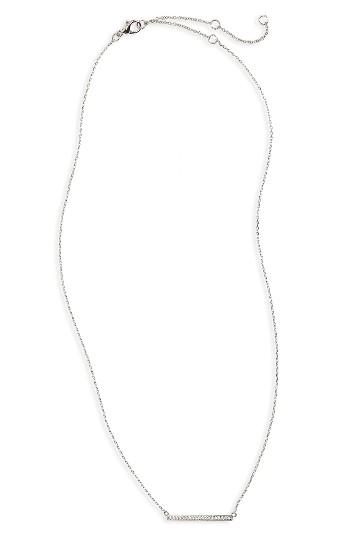 Women's Girly Crystal Bar Charm Necklace