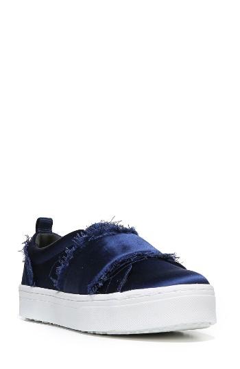 Women's Sam Edelman Levine Fringe Slip-on Platform Sneaker M - Blue