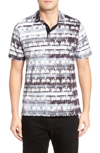 Men's Bugatchi Mercerized Jersey Polo - Black