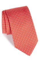 Men's Salvatore Ferragamo Fruit Silk Tie, Size - Red
