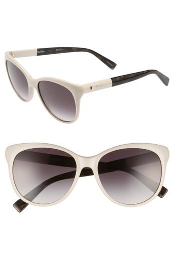 Women's Max Mara Cosy 56mm Gradient Cat Eye Sunglasses - Ivory