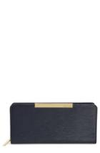 Women's Ted Baker London Marya Plisse Leather Matinee Wallet - Blue