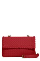 Bottega Veneta Baby Olimpia Leather Shoulder Bag - Red
