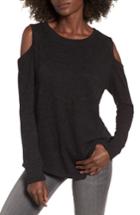 Women's Lira Clothing All Mine Cold Shoulder Thermal Top - Black