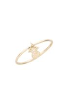 Women's Poppy Finch Skinny Dangling Pineapple Charm Ring