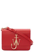 Jw Anderson Logo Leather Crossbody Bag - Red