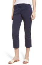 Women's Brax Sunny Stretch Cotton Slit Hem Pants - Blue
