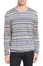 Men's John Varvatos Star Usa Multi Stripe Cotton Sweater - Blue