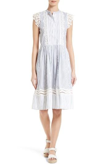 Women's Sea Lace & Stripe Combo Dress