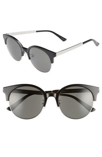 Women's Blanc & Eclare Venice Round Sunglasses - Black/ Grey