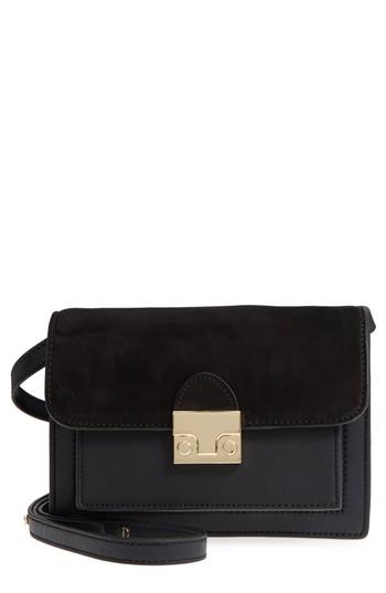 Loeffler Randall Mini Minimal Rider Leather Crossbody - Black