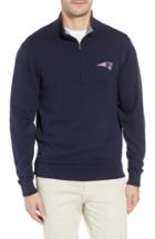Men's Cutter & Buck New England Patriots - Lakemont Fit Quarter Zip Sweater