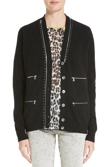 Women's Marc Jacobs Zip Detail Wool Cardigan