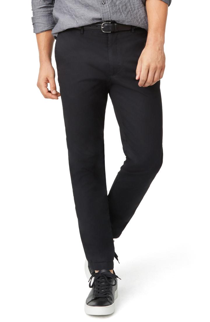 Men's Club Monaco Connor Trim Fit Stretch Cotton Chino Pants X 30 - Black