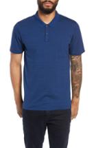 Men's Calibrate Melange Stripe Jersey Polo, Size - Blue