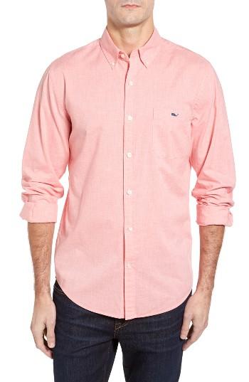 Men's Vineyard Vines Tucker Slim Fit Heathered Sport Shirt - Pink